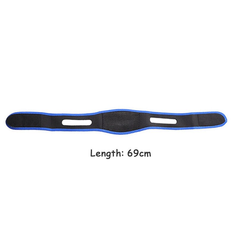 Anti-Snoring Chin Strap-for Sleep Apnea, Adjustable and Breathable Chin Strap for Cpap Users, Effective Snoring Solution to Stop Snoring for Men and Women (Blue and Black/Black)