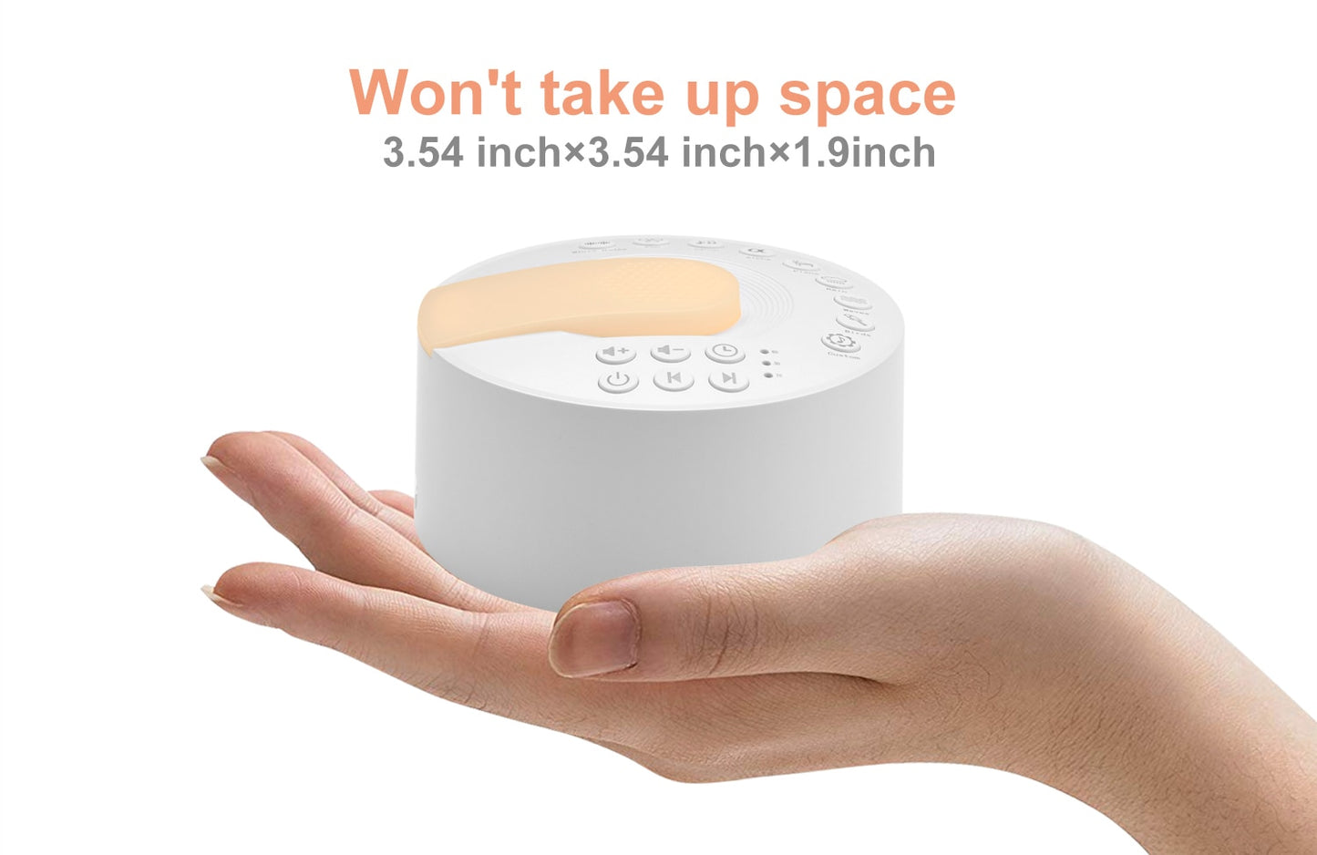 White Noise Machine Type-c Rechargeable Timed Shutdown Sleep Sound Machine For Sleeping Relaxation For Baby Adult Office Travel